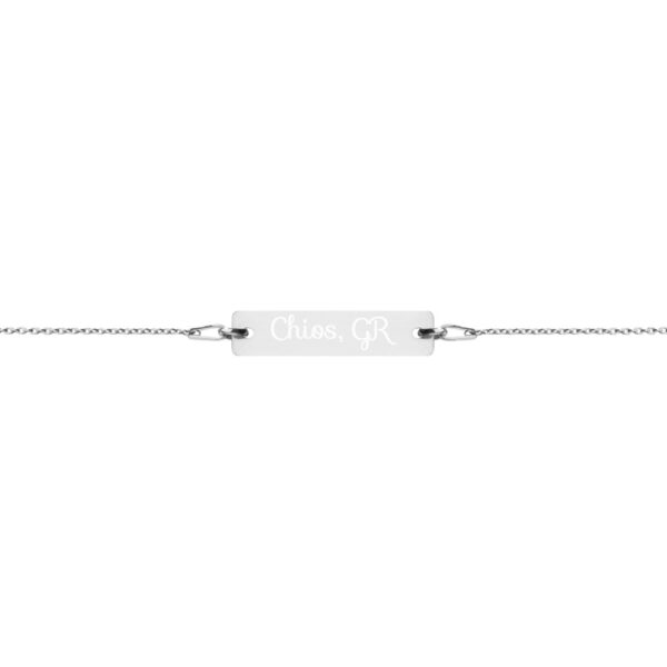 engraved silver bar chain bracelet white rhodium coating default 6335941122336 chios chain bracelet